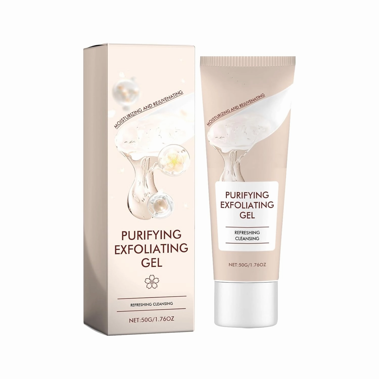 Purifying Exfoliating Gel, Face Purifying Exfoliating Scrub Gel, Purifying Exfoliating Gel for Body Deep Cleansing Brightening and Moisturizing (1PCS)