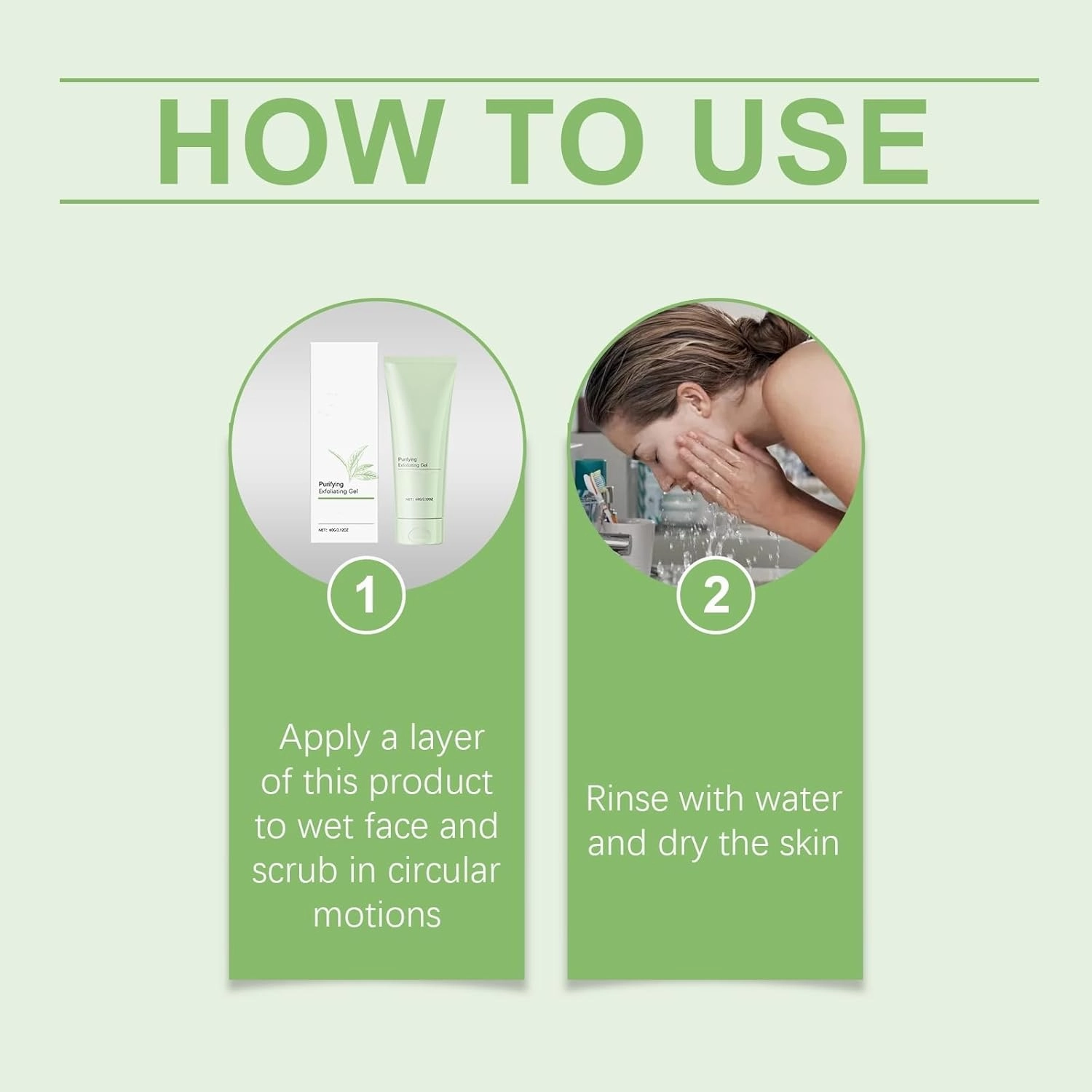 Purifying Exfoliating Gel, Facial Exfoliating Scrub Gel, Women Purifying Exfoliating Gel for Face Body Cleansing and Moisturizing (1PCS, medium)