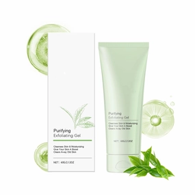 Purifying Exfoliating Gel, Facial Exfoliating Scrub Gel, Women Purifying Exfoliating Gel for Face Body Cleansing and Moisturizing (1PCS, medium)