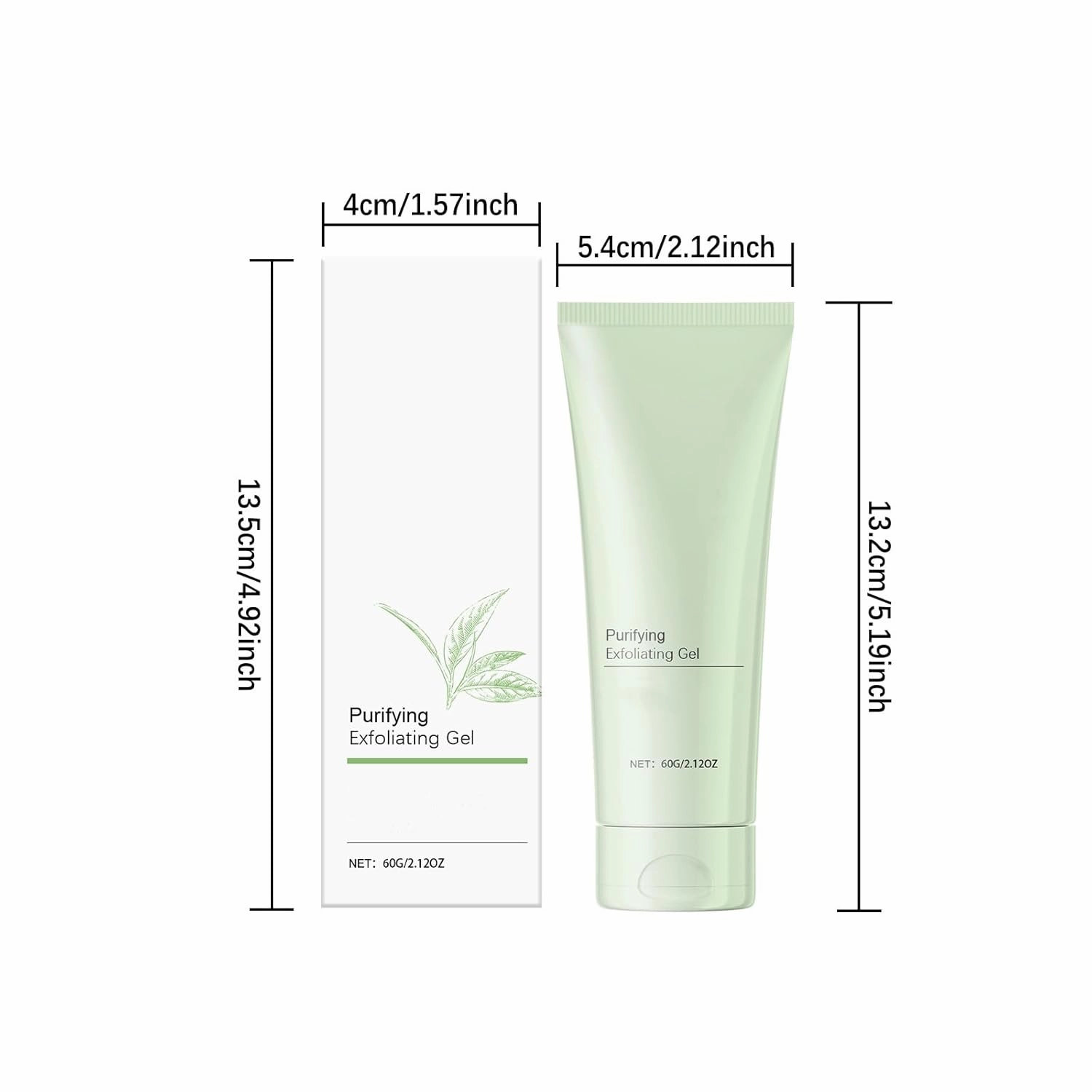 Purifying Exfoliating Gel, Facial Exfoliating Scrub Gel, Women Purifying Exfoliating Gel for Face Body Cleansing and Moisturizing (1PCS, medium)