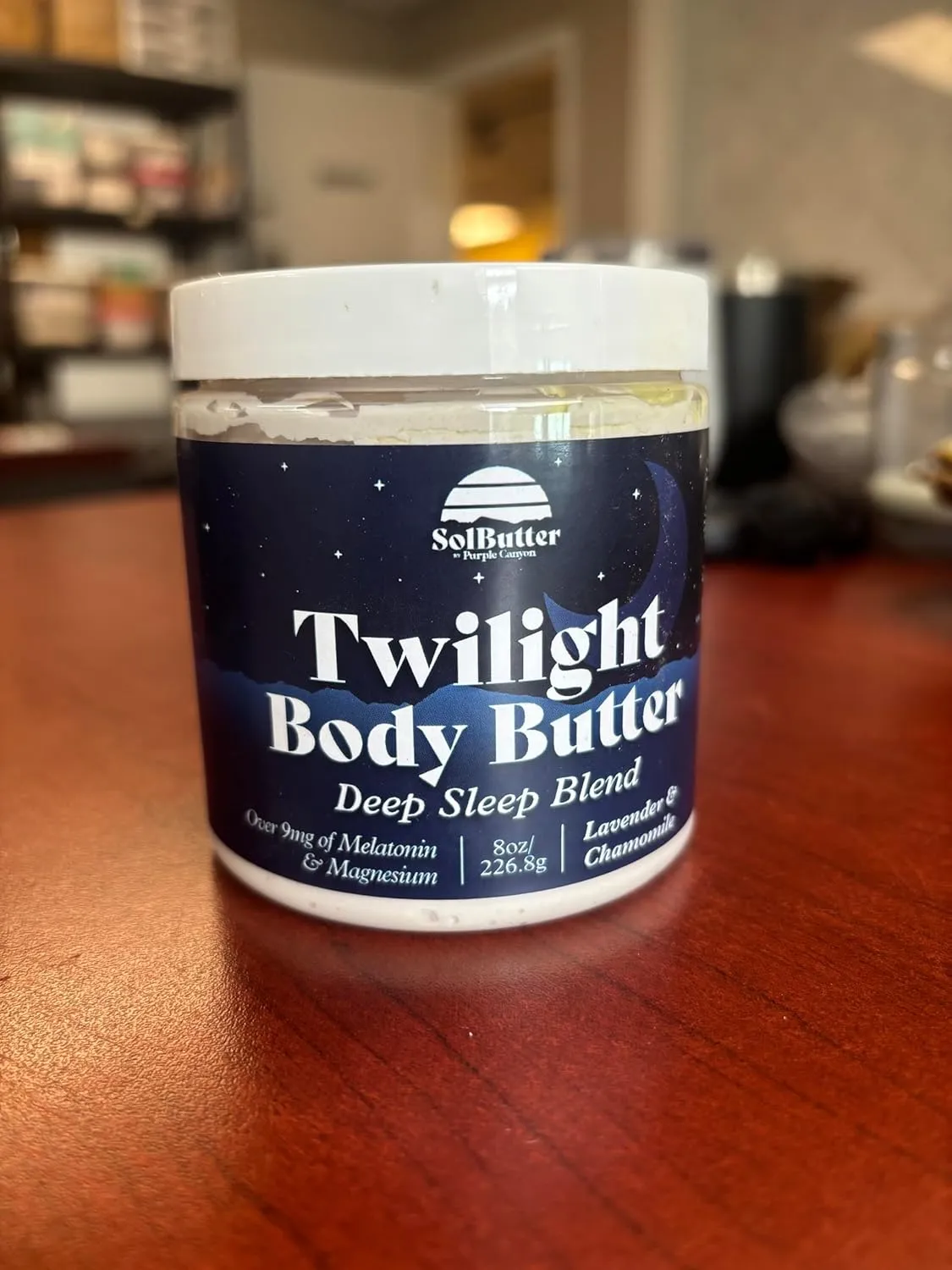 PURPLE CANYON Twilight Deep Sleep Whipped Body Butter 8oz | Lavender Chamomile Night Cream with Magnesium & Melatonin | Hydrating Body Lotion for Skin Care