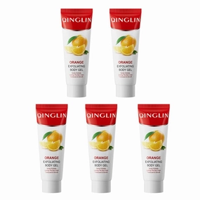 Qinglin Exfoliating Body Gel Gentle Exfoliating Clear Skin Cleansing Smooth Without Damaging Skin Deep Cleansing Face and Body Exfoliating Scrub Gel for All Skin (5pces)
