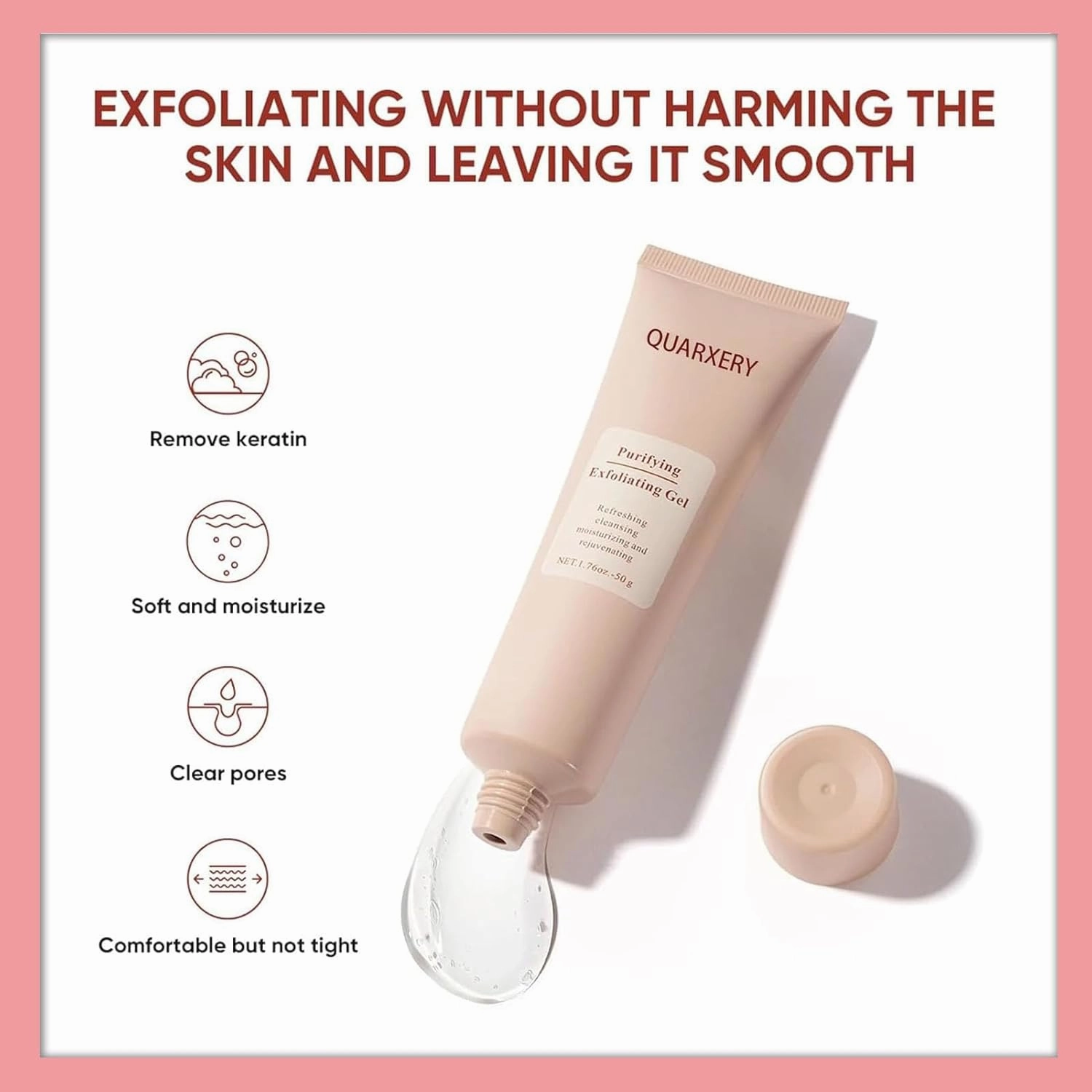 Quaxury Purifying Exfoliating Gel, Face and Body Exfoliating Scrub, Deep Cleansing Moisturizing Facial Exfoliator for All Skin Types (2PC)
