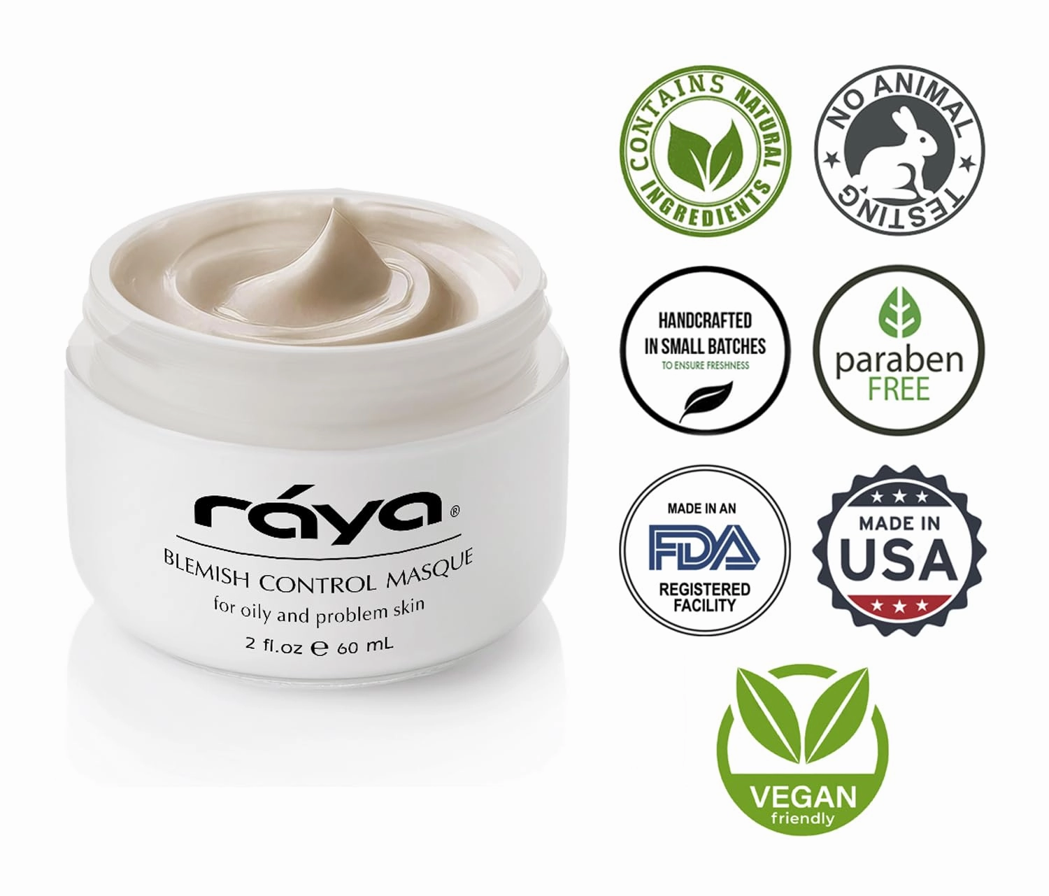 Raya Blemish Control Masque (709) | European Facial Treatment Mask for Oily and Break-Out Skin | Helps Calm Inflammations and Minimize Pores