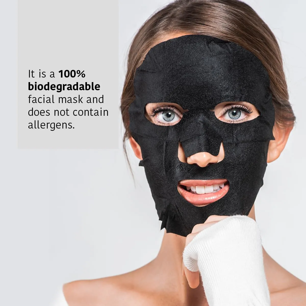 Rebalancing & Hydrating Tissue Face Mask | 5 Pack | With Charcoal & Hyaluronic Acid | Deep Purifying for Clean, Clear Skin | Results in 15 Minutes | 100% Vegan