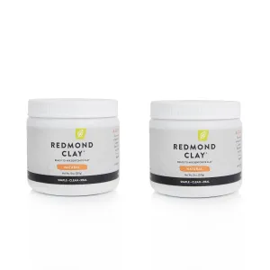 REDMOND Clay - Bentonite Clay of 1000 Uses, Soothing Facial Mask, 10 Ounce (2 Pack)