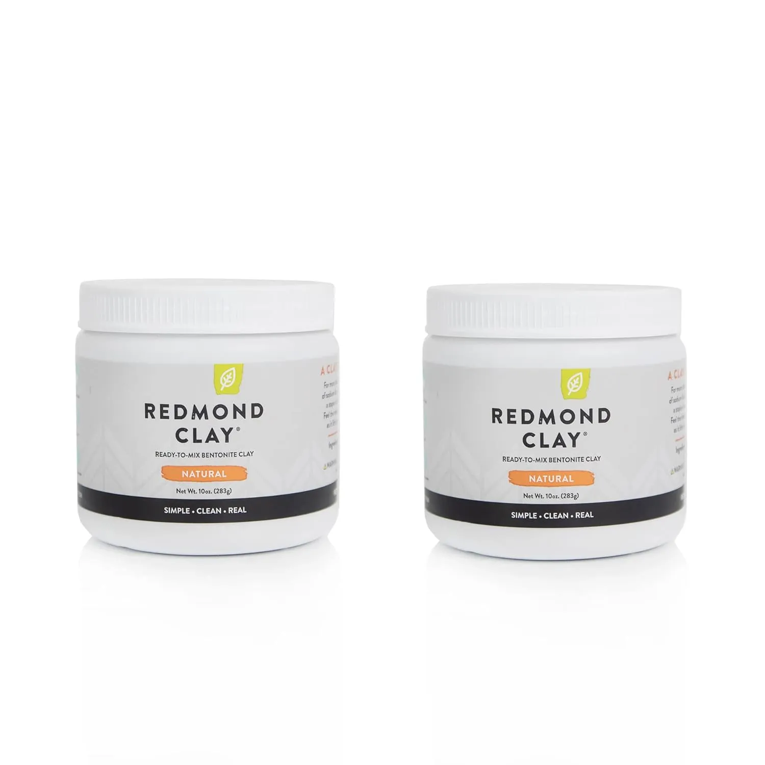 REDMOND Clay - Bentonite Clay of 1000 Uses, Soothing Facial Mask, 10 Ounce (2 Pack)