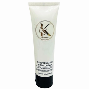 Rejuvenating Foot Cream for Dry Cracked Heels & Feet - Exfoliating Heel Balm with Alpha Hydroxy Acid, Glycolic & Salicylic Acid, Eucalyptus & Lavender, for Soft, Healthy Feet 3.3oz