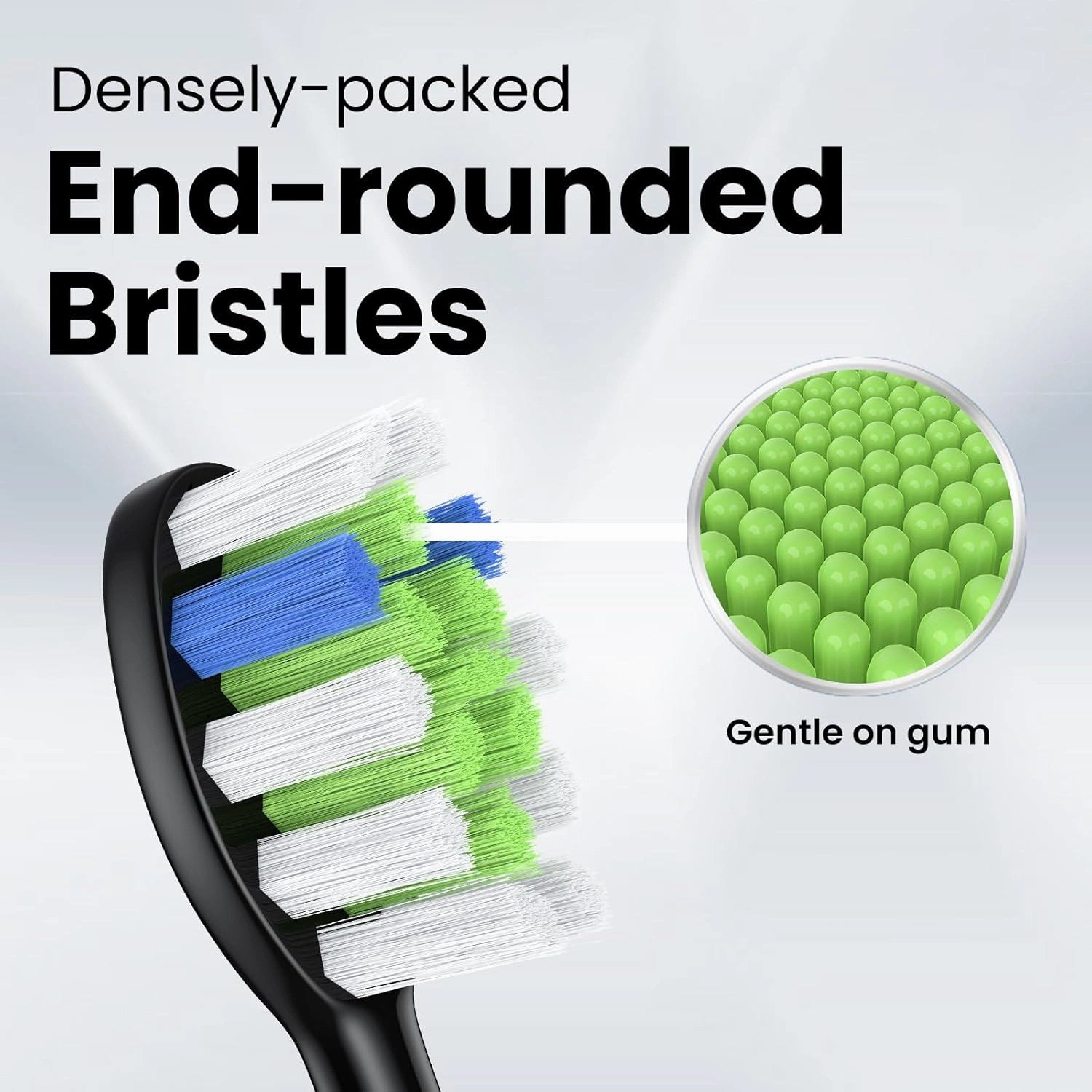 Replacement Brush Heads 10 Pack Compatible with AquaSonic Black Series PRO, Vibe Series, Duo Series PRO Electric Toothbrush, Black