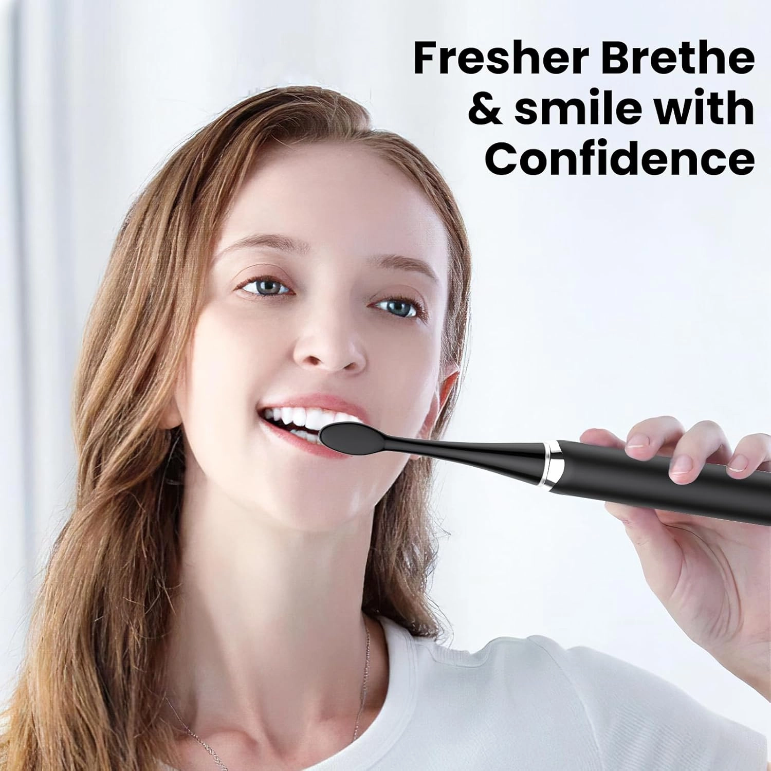 Replacement Brush Heads 10 Pack Compatible with AquaSonic Black Series PRO, Vibe Series, Duo Series PRO Electric Toothbrush, Black