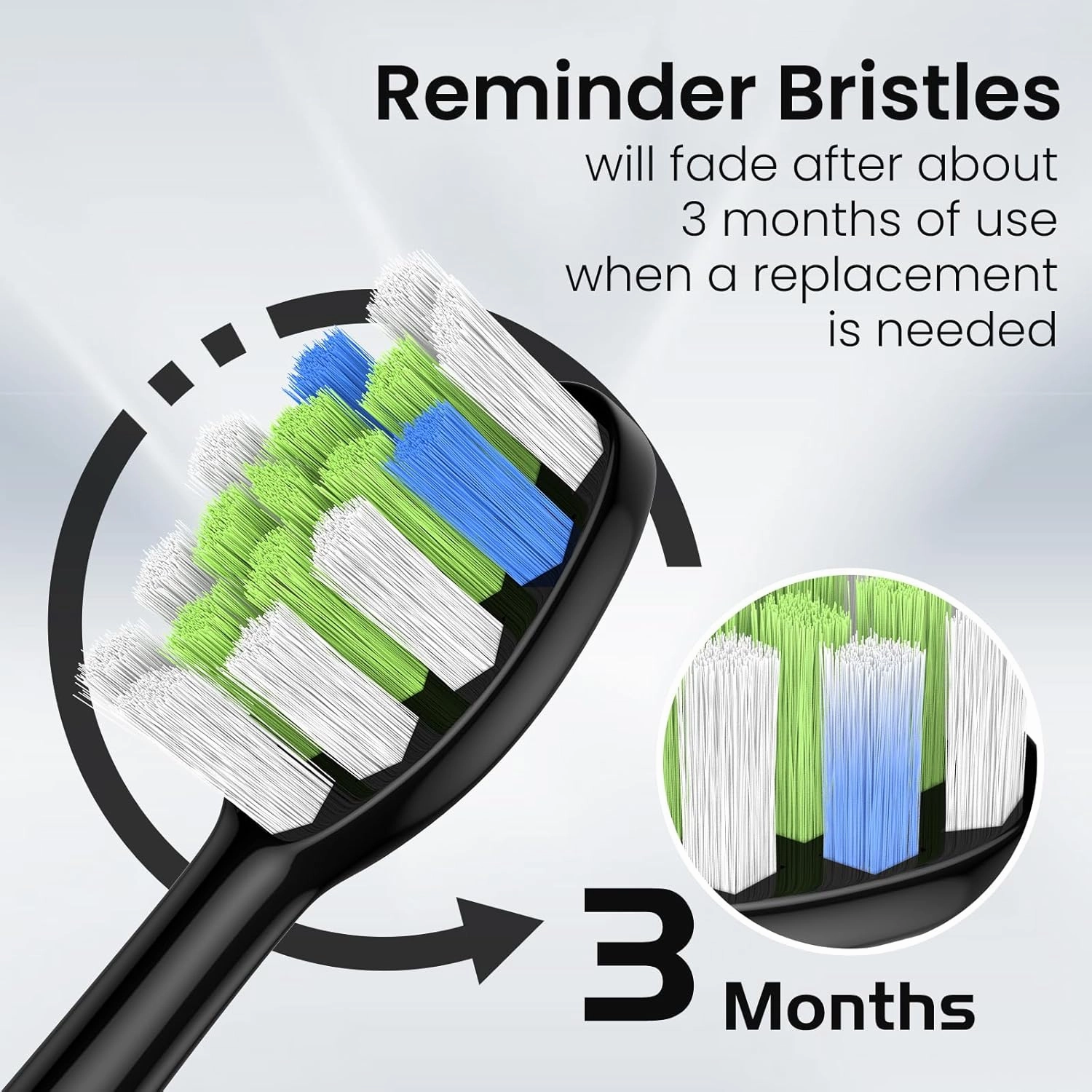 Replacement Brush Heads 10 Pack Compatible with AquaSonic Black Series PRO, Vibe Series, Duo Series PRO Electric Toothbrush, Black