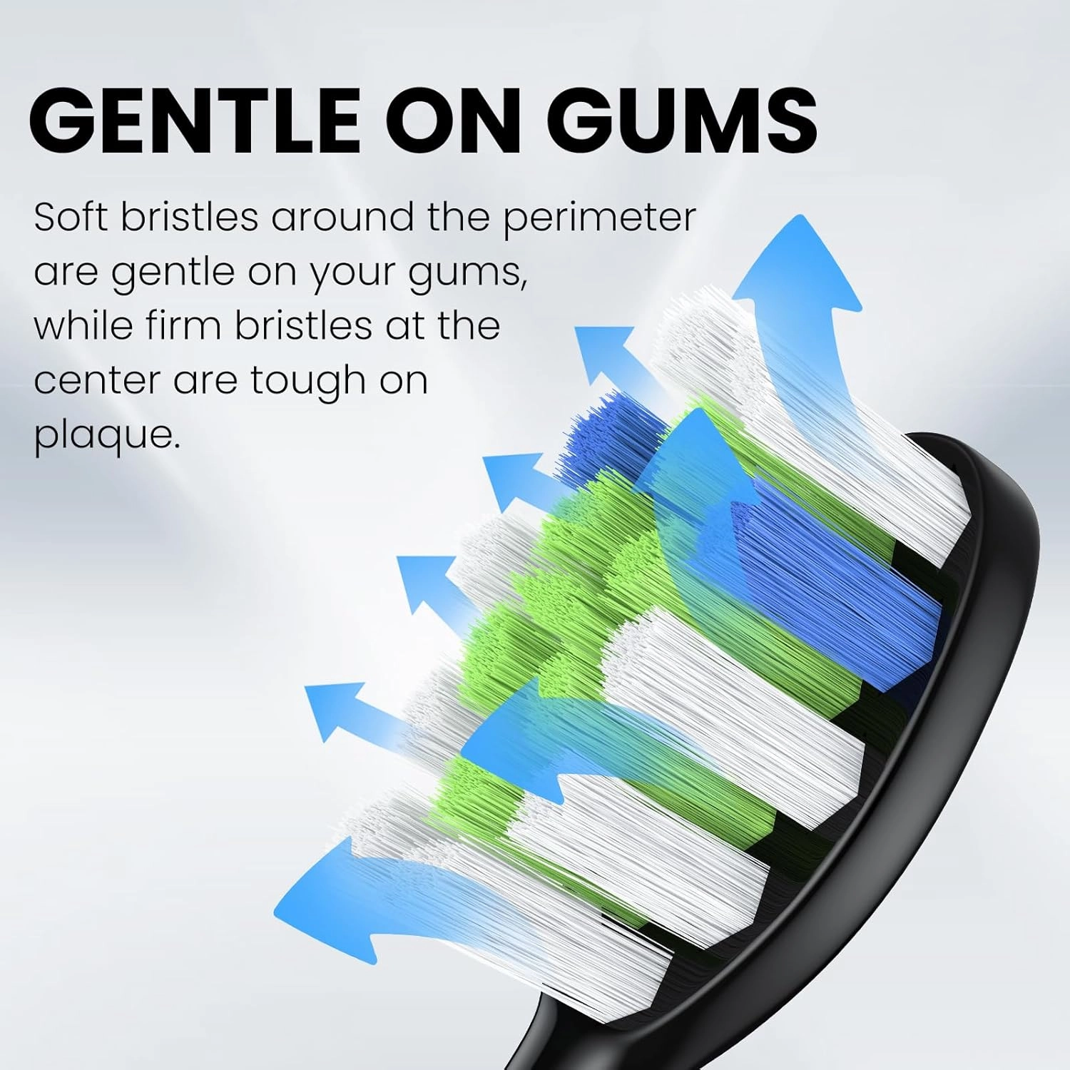 Replacement Brush Heads 10 Pack Compatible with AquaSonic Black Series PRO, Vibe Series, Duo Series PRO Electric Toothbrush, Black
