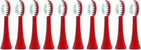 Replacement Brush Heads Compatible for Children Sonic Electric Toothbrush Soft Brush Head Deep Clean Smart Tips Accessories(Red 10pcs Head)