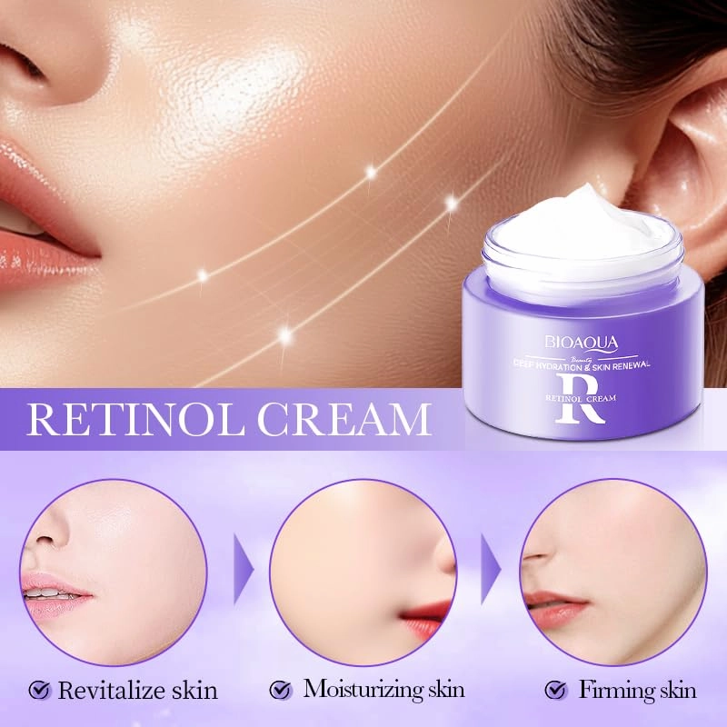 Retinol Face Cream 60g - Anti-Aging, Deep Hydration, Reduces Wrinkles & Fine Lines, Lightweight Formula for All Skin Types