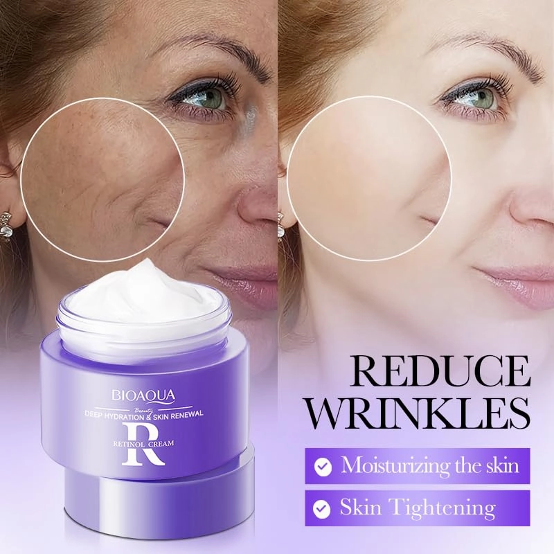 Retinol Face Cream 60g - Anti-Aging, Deep Hydration, Reduces Wrinkles & Fine Lines, Lightweight Formula for All Skin Types