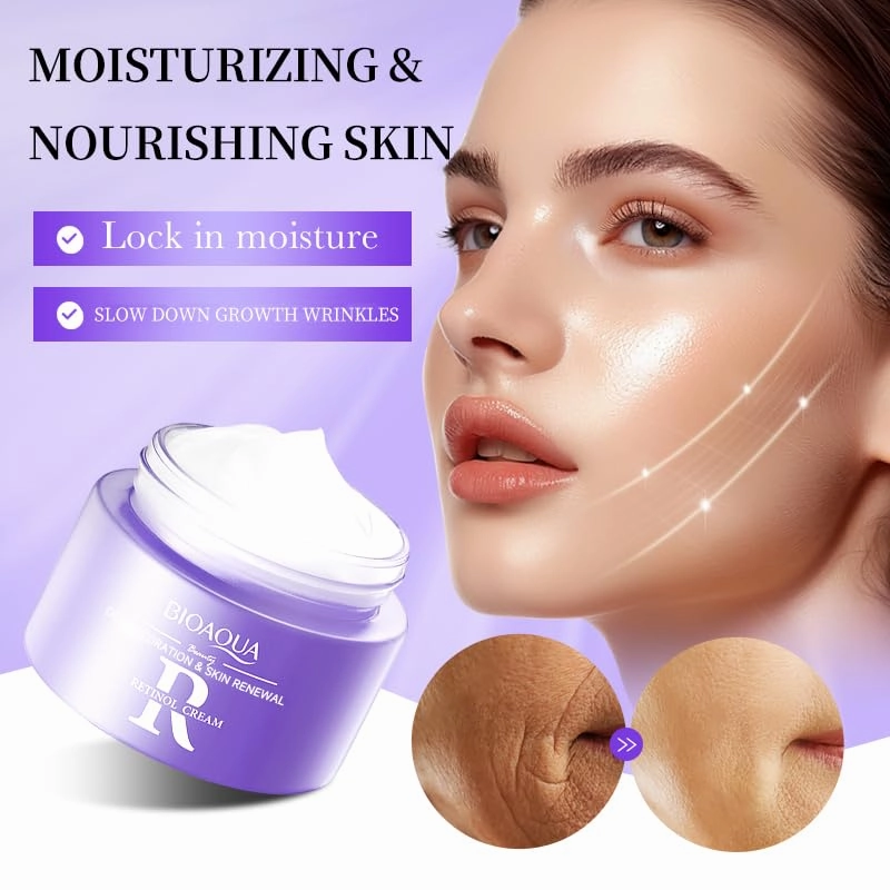 Retinol Face Cream 60g - Anti-Aging, Deep Hydration, Reduces Wrinkles & Fine Lines, Lightweight Formula for All Skin Types