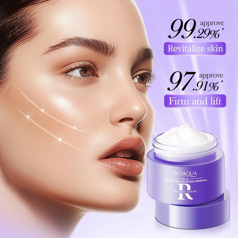 Retinol Face Cream 60g - Anti-Aging, Deep Hydration, Reduces Wrinkles & Fine Lines, Lightweight Formula for All Skin Types