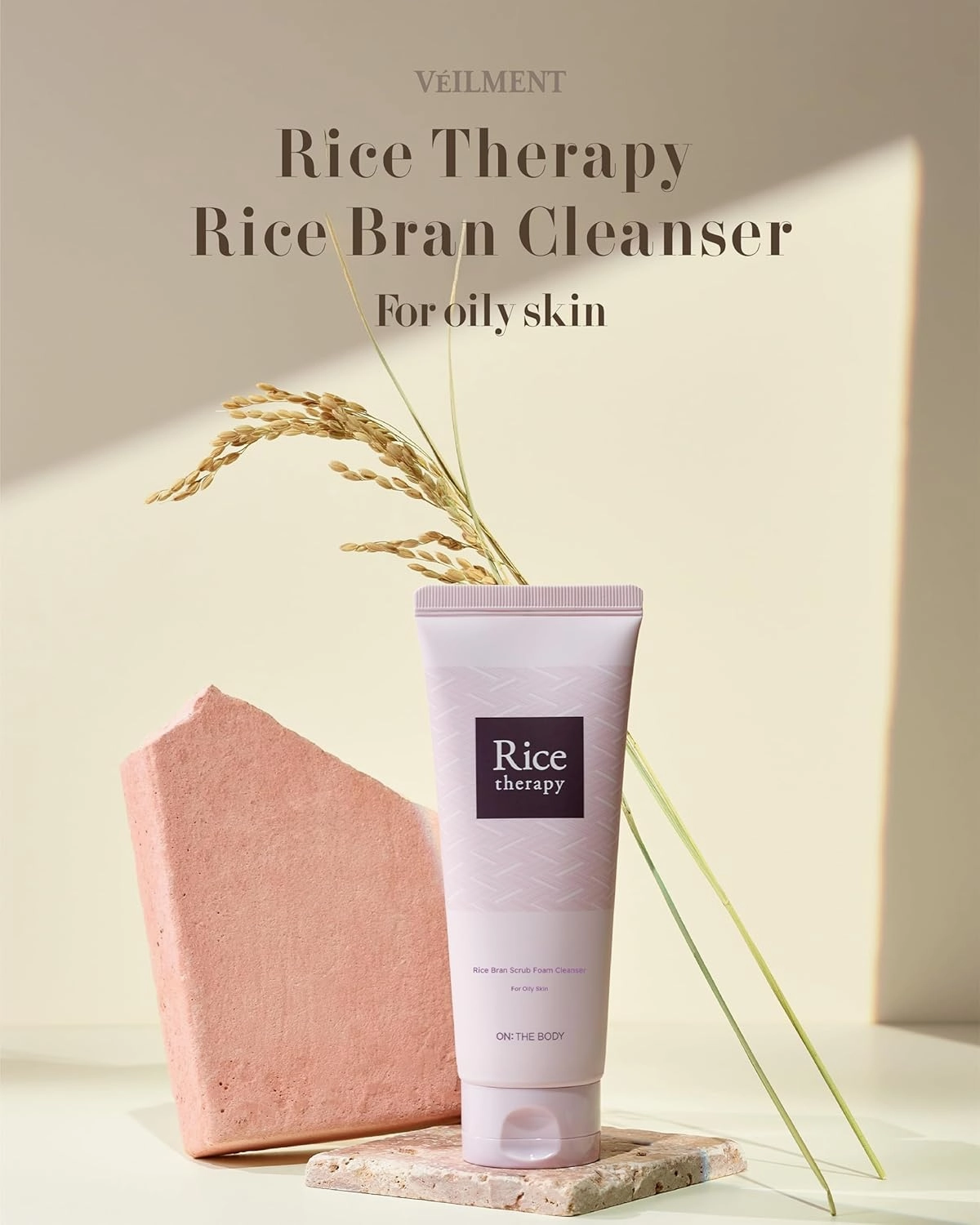 Rice Therapy Rice Bran Foam Cleanser (5.1 5.1fl oz, Pack of 2) - Facial Deep Cleansing Foam for Oily Skin. Radiant, Smooth Skin with Gentle Scrub for Men & Women