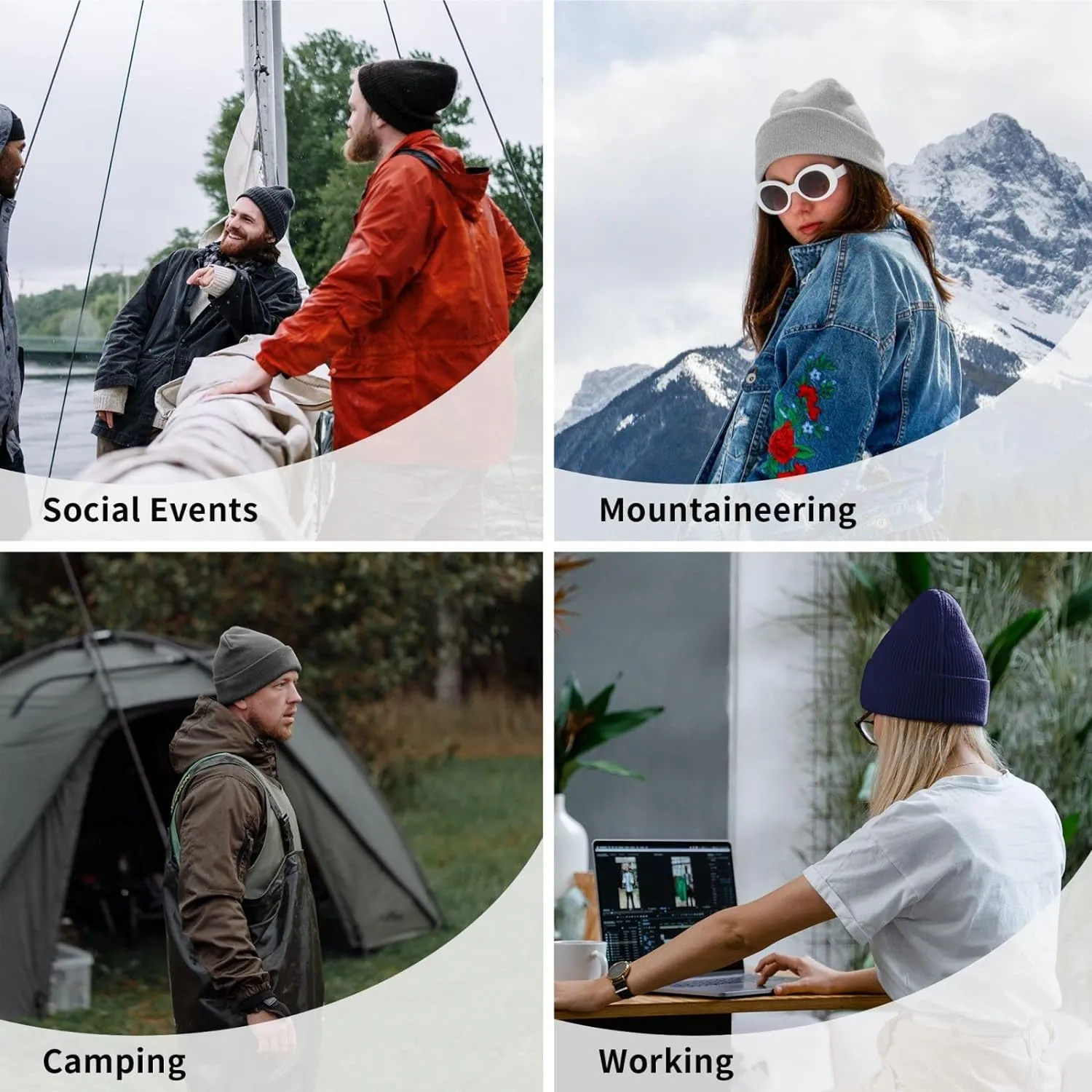 Rionegro Águilas Knitted Hat Skull Cap Beanie Hat Warm Cap Deep Heather Hat for Men Women