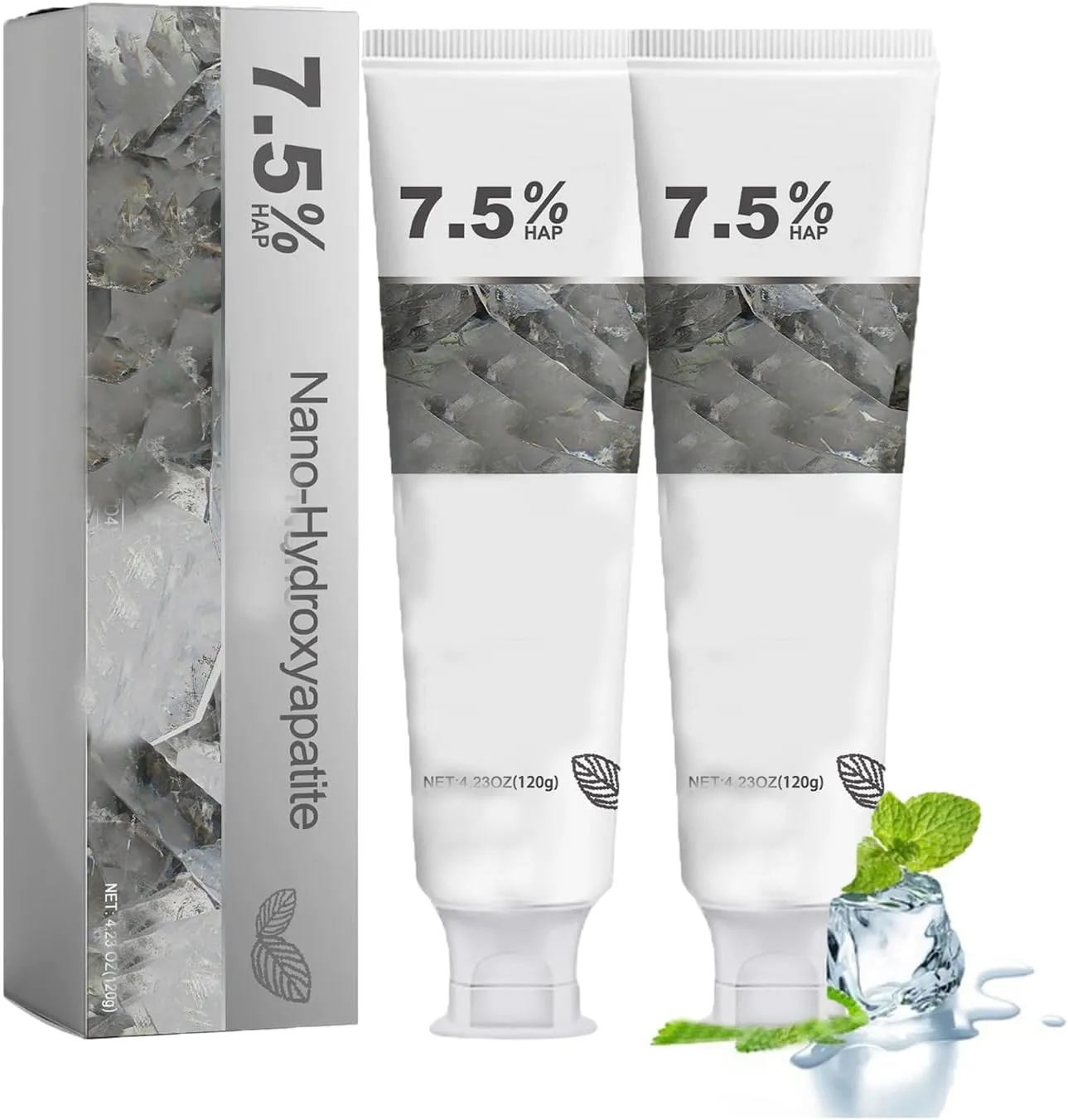 Rovaxz Toothpaste, Rovaxz Nano Hydroxyapatite Toothpaste, 7.5 Nano -Hydroxyapatite Toothpastes, 120 G Rovaxz 7.5 Tooth Paste, Deep Cleansing, Fresh Breath for Teeth, Gentle and Effective (2)