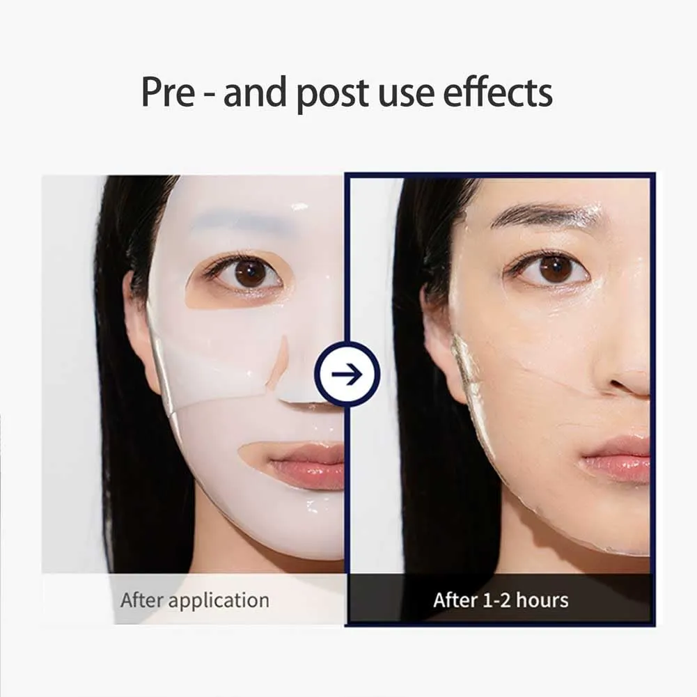 RYVALIA Collagen Mask, Ryvalia Collagen Deep Mask, Hydrating Overnight Hydrogel Masks, Anti-Aging Facial Treatment Sheet, Korean CollagenFace Masks For Glass Glow Skin Elasticity Improvement (12pcs)