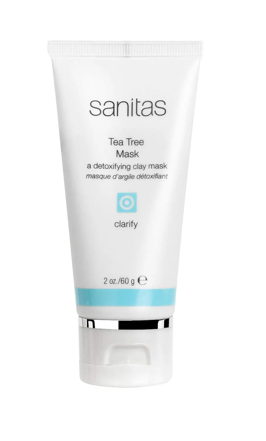 Sanitas Skincare Tea Tree Mask, Purifying Treatment Mask, Detoxifying Clay Blend, Salicylic Acid, 2 Ounces