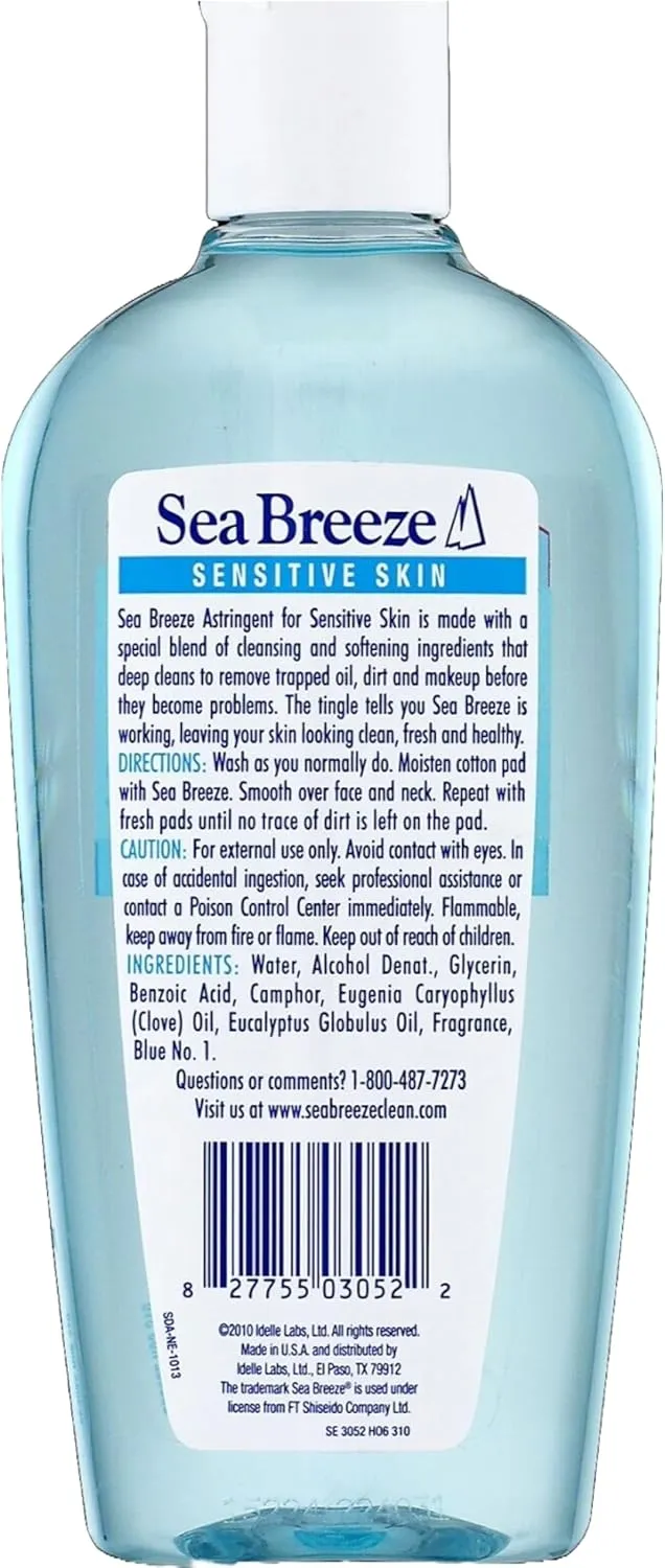 Sea Breeze Sea Breeze Fresh-Clean Astringent Sensitive Skin, 10 oz (Pack of 3)
