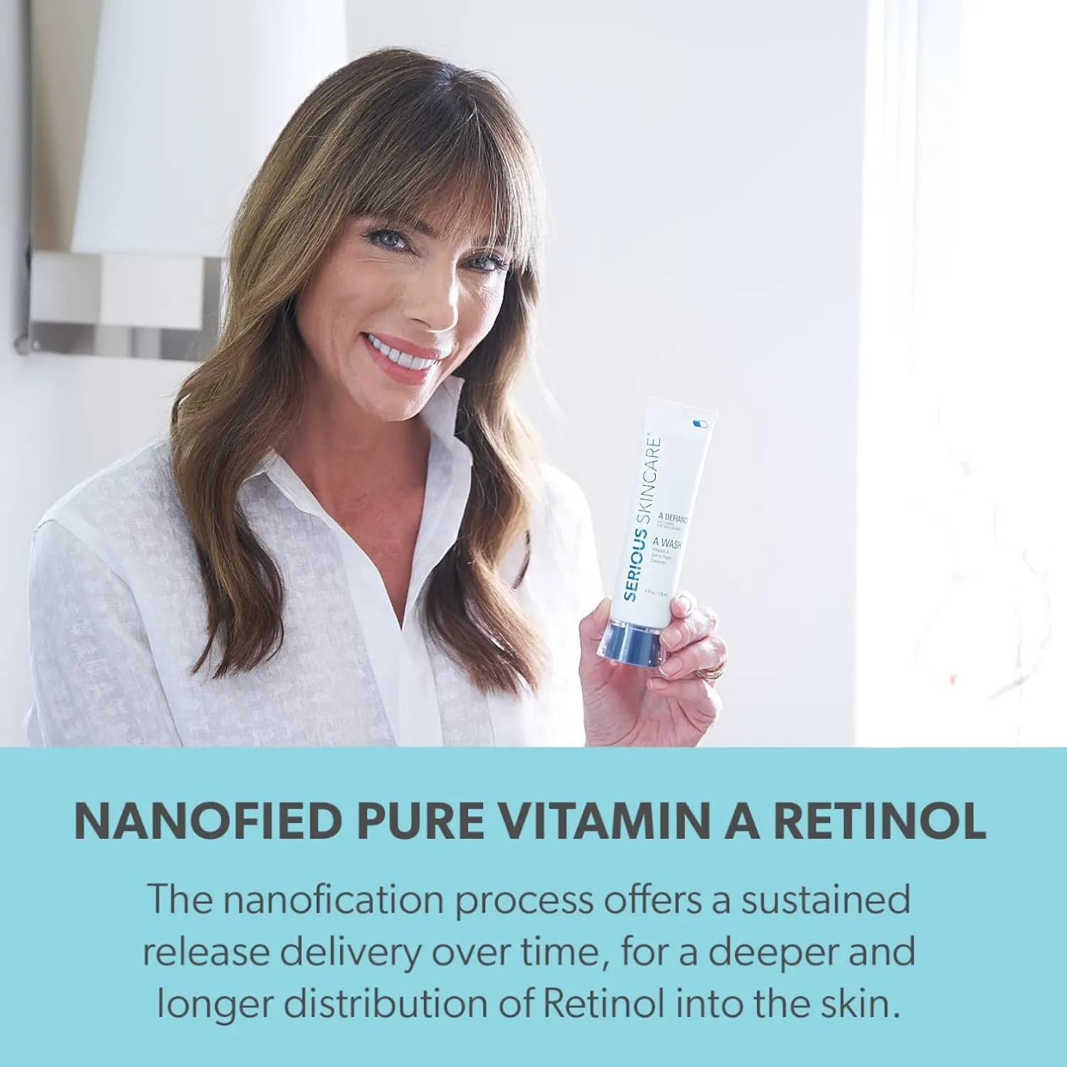 Serious Skincare - Gentle Cleansing and Exfoliating Retinol Facial Wash - Skin Hydrating Gel to Foam Cleanser - Clarify Pores - Removes Makeup, Oil, SPF - Avena Sativa Extract - 12 Fl Oz   4 Fl Oz
