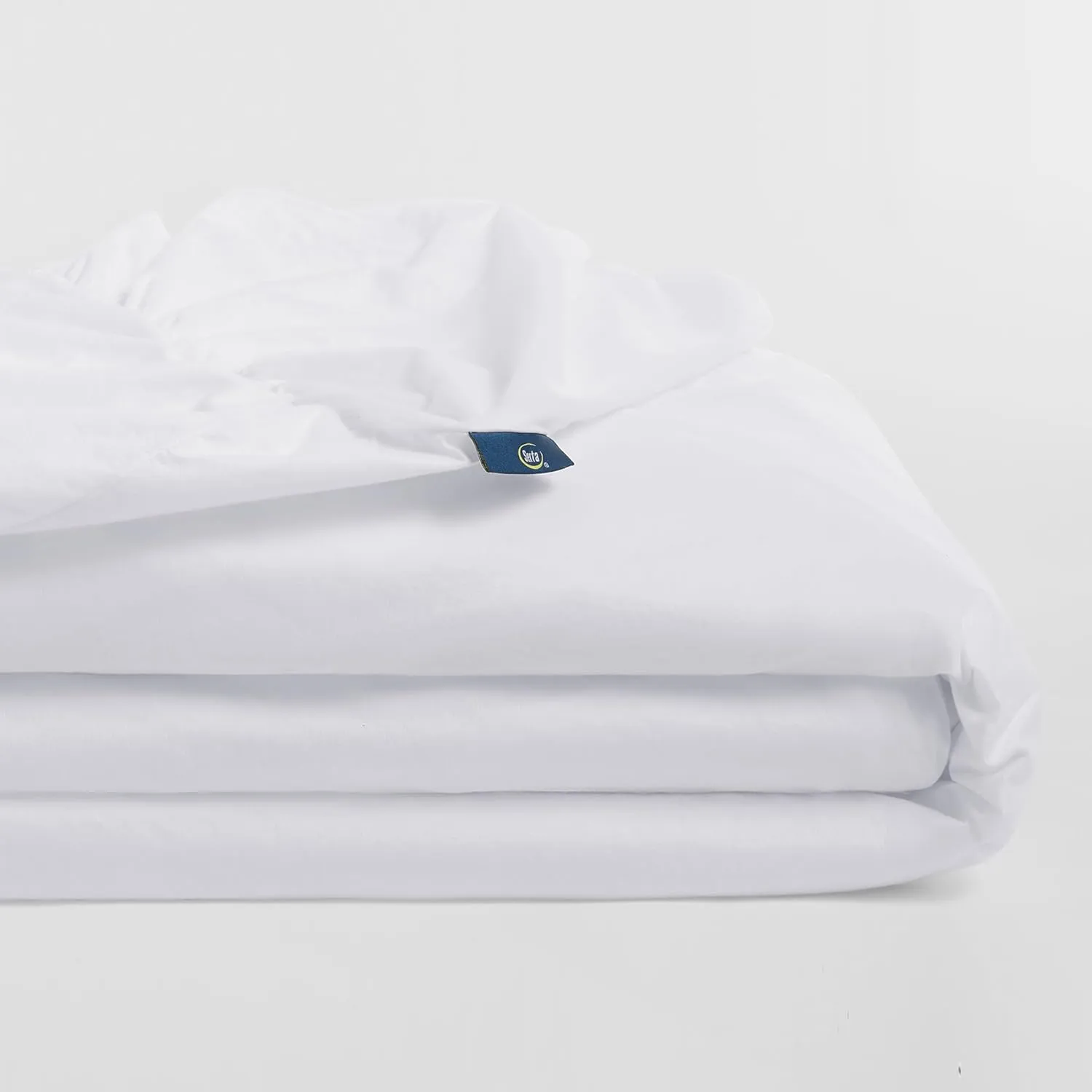 Serta Power Guard Mattress Encasement, 60" x 80", Quiet, Breathable and Waterproof Mattress Protector with Zipper, 18" Elastic Deep Pocket for Secure Fit, Queen Mattress Pad, White
