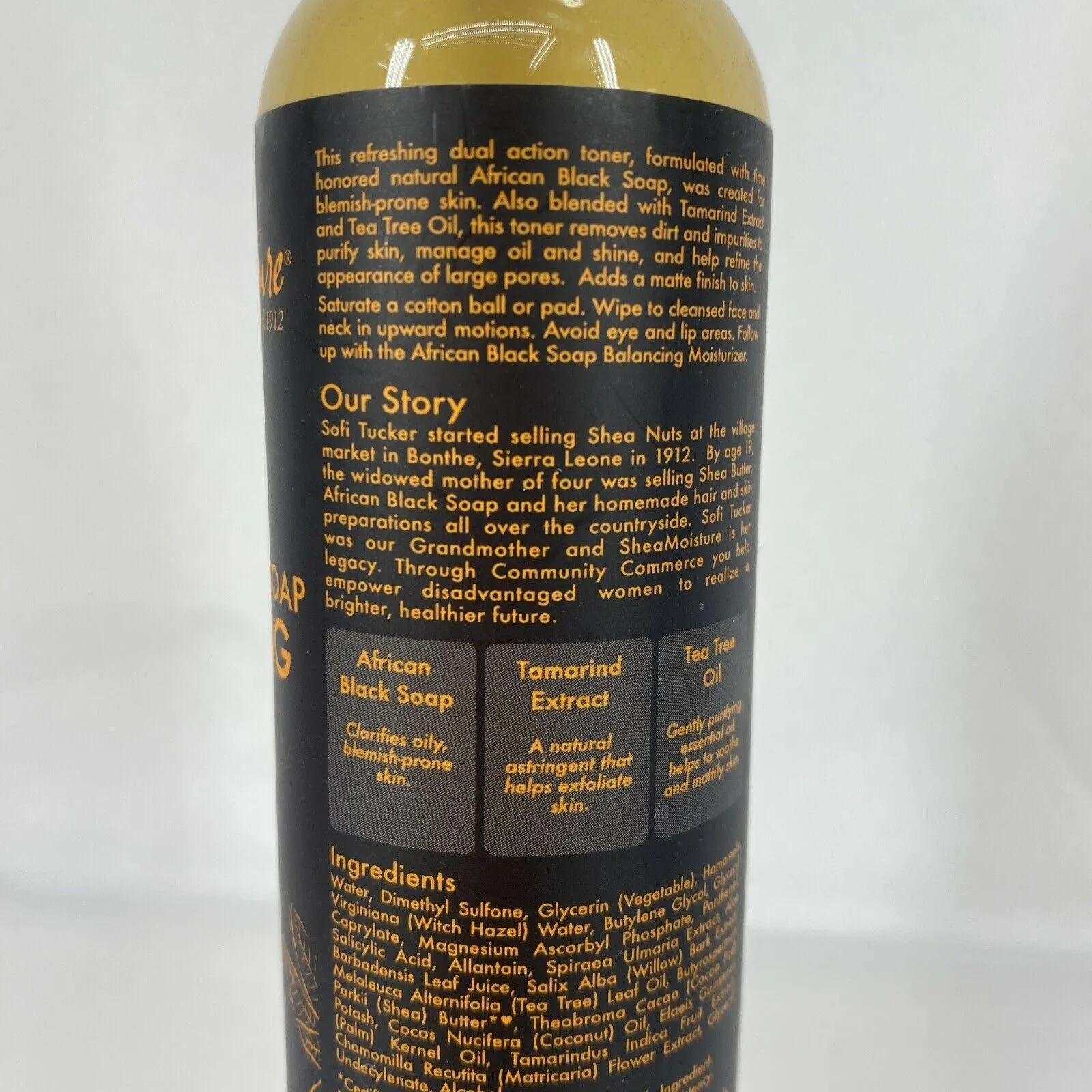 Shea Moisture African Black Soap Problem Face Toner Tamrind & Tea Tree Oil 4.4oz