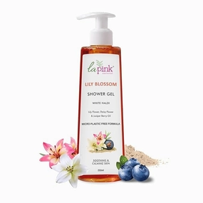 Shower Gel with White Haldi & Flower Extracts | For Soothing & Calming Skin | 100% Microplastic Free Formulation, 250 ML