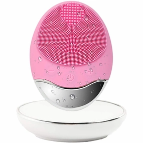 Silicone Facial Cleansing Brush - Electric Face cleaner Scrubber Massager for Gentle Exfoliating, Deep Cleanse