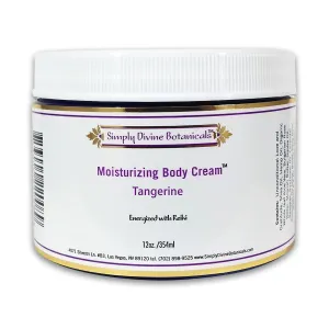 Simply Divine Botanicals Moisturizing Body Cream - Natural and Organic Lotion with Shea Oil, Hemp Oil and Aloe Vera, 12 oz (Tangerine)