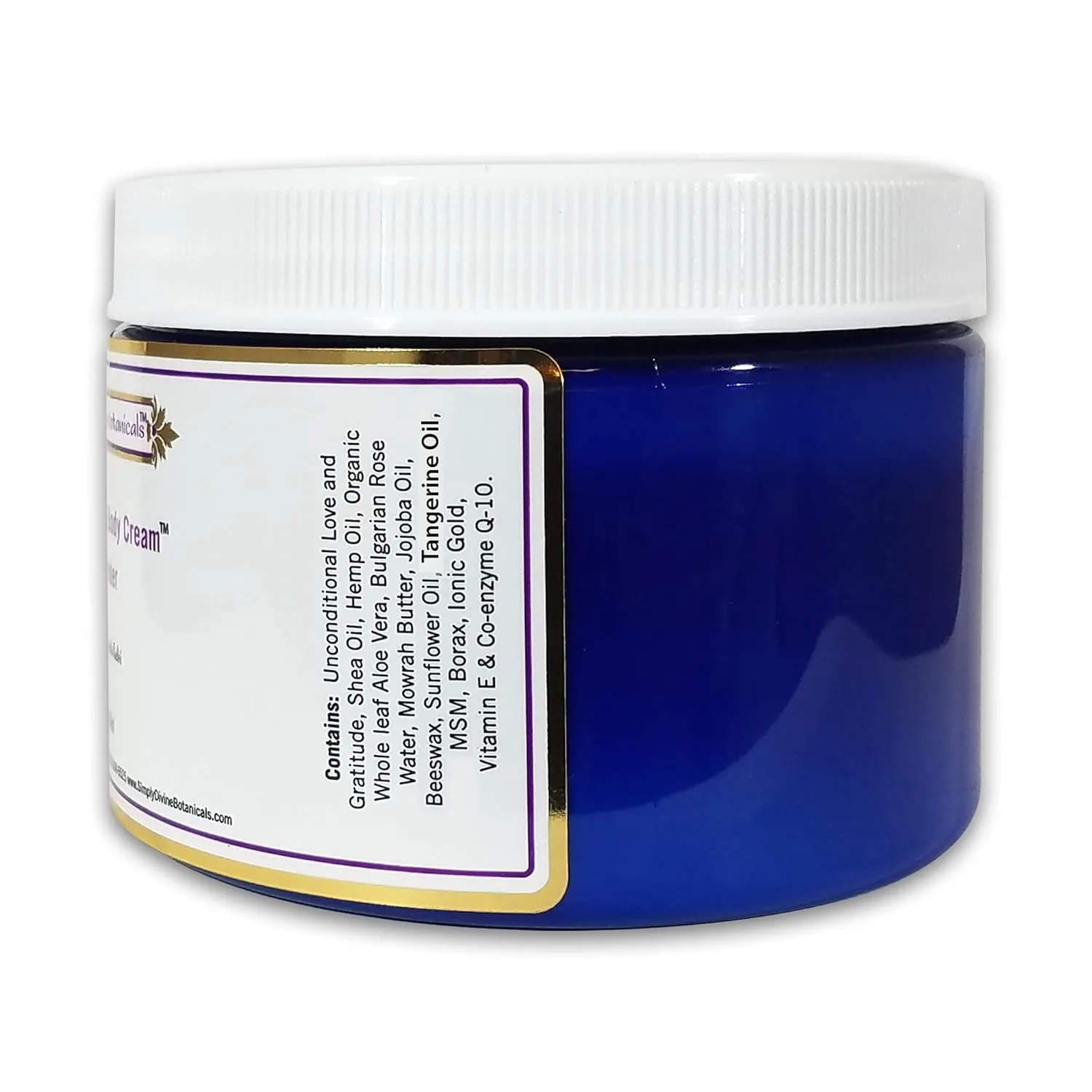 Simply Divine Botanicals Moisturizing Body Cream - Natural and Organic Lotion with Shea Oil, Hemp Oil and Aloe Vera, 12 oz (Tangerine)