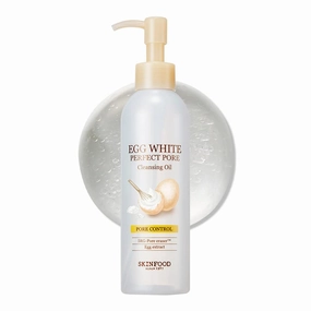 SKINFOOD Egg Perfect Pore Cleansing Oil 200ml - Light & Gentle Makeup Cleanser - Removing Impurities, Deep Pore Cleansing & Absorbong Sebum, Skin Purifying for Oily Skin (6.76 fl.oz.)