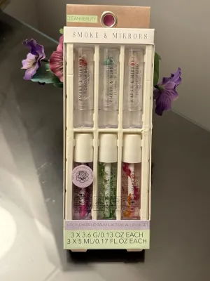SMOKE & MIRRORS flower lip balm &botanical lip oil set pack of 6