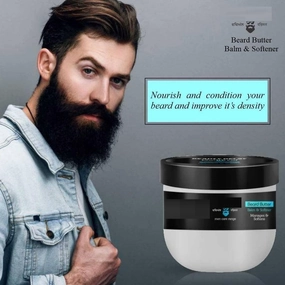 Soft Beard Butter Balm,Candelilla Wax, Kokum Butter. Deep conditioning for Better styling - 200g
