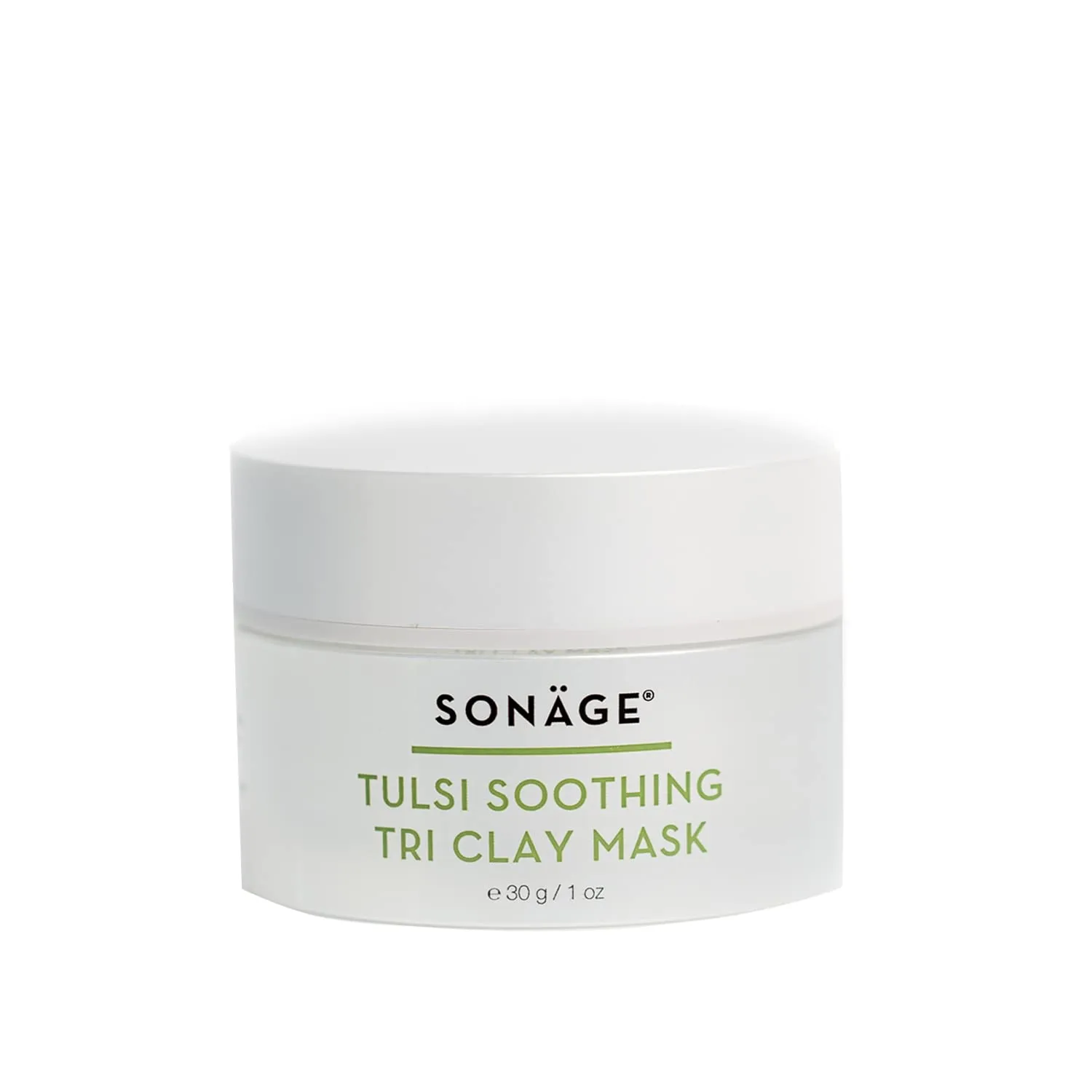 SONAGE Tulsi Soothing Tri Clay Mask | Acne Treatment | Mineral Rich Clay Mask Unclogs and Purifies Pores | Neem Oil and Turmeric