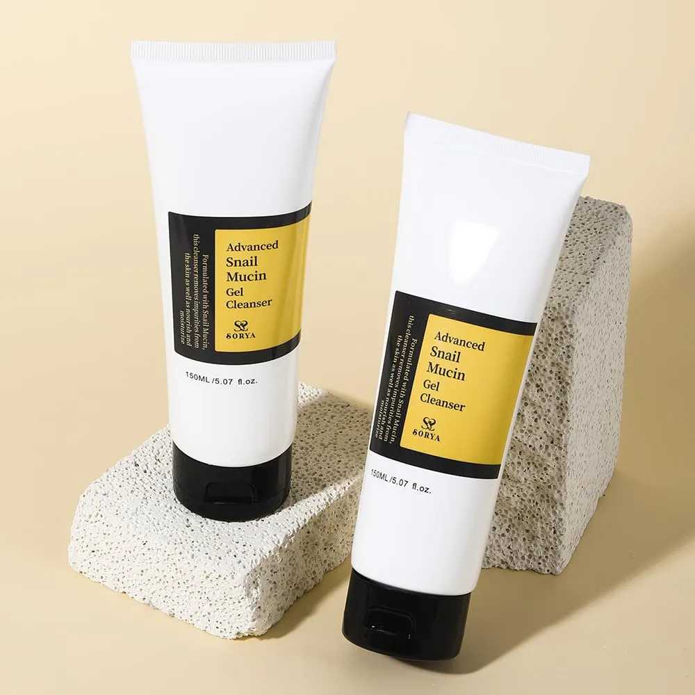 SORYA Korean Snail Mucin Face Cleanser – 92% Snail Secretion Filtrate – Anti-Acne, Hydrating & Soothing – Gentle K-Beauty Facial Wash for Oily, Sensitive & Acne-Prone Skin – 150ml