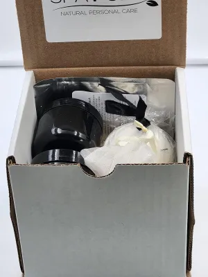Spa Kit, All-Natural, Gift Box Includes Luxurious Coconut Milk Bubble Bath Melt, Whipped Soap Scrub, Body Butter, Coconut/Clay Facial Mask, Fragrance Roll On (5 piece set) (Flowers Bomb, Medium, 5 oz)