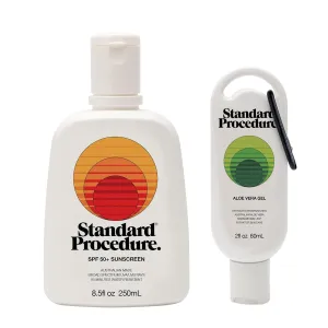 SPF 50   Sunscreen & Aloe Vera Gel, 4HR Water Resistant Face & Body Sunblock, Soothing Gel Relief For After Sun, 8.5 oz   2 oz