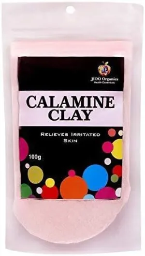 SS Natural Calamine Clay Powder for Skin Care & Face Pack (100gm, Pouch Packing) Exfoliating, Detoxifying, Soothing and Calming