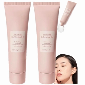 Star-Luxe Glow God-Dess Exfoliating Gel, Purifying Exfoliating Gel for Dark Spot, Dark Spots Remover Facial Exfoliator Cleanser, Deep Cleansing Facial Cleanser Scrub for All Skin Types (2pcs)