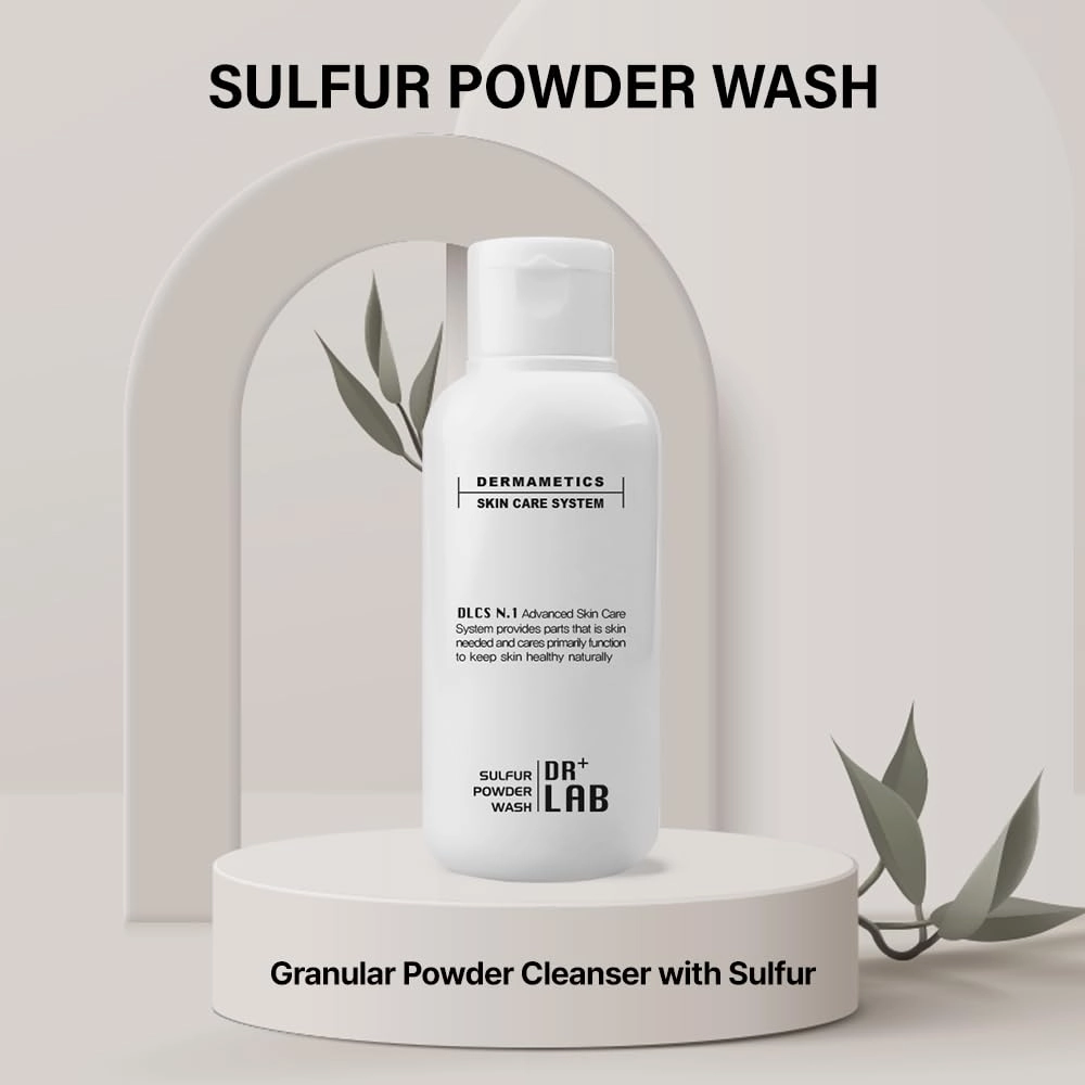 Sulfur Powder Wash Cleanser 60g Daily Exfoliating Facial Deep Cleansing Soften Skin Texture Korean Skincare