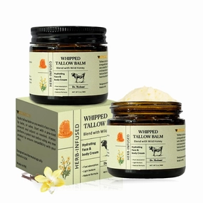 Tallow and Honey Balm for Face, Grass Fed Beef Tallow and Honey Balm Skin Moisturizer, Natural Formula for Dry & Sensitive Skin (2)