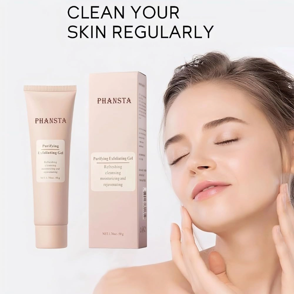 Tanrewsis Exfoliating Gel, Purifying Enzymes Exfoliating Gel, Tanrewsis Cleansing Purifying Cream for Face & Body (3 pcs, 1.76 oz)