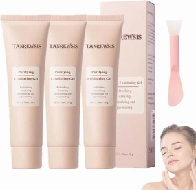 Tanrewsis Exfoliating Gel, Tanrewsis Purifying Exfoliating Gel, Moisturizing and Rejuvenating, Facial Scrub for Body & Face