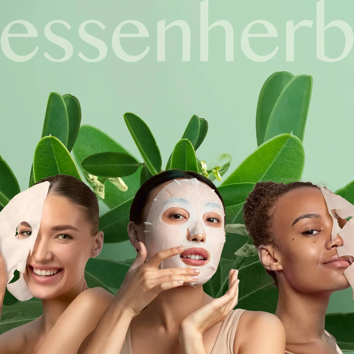 Tea Tree Relief Cotton Mask, Soothing & Hydrating, Vegan, Korean Skin Care Face Mask 23g*5sheets (Kummerowia Striata)