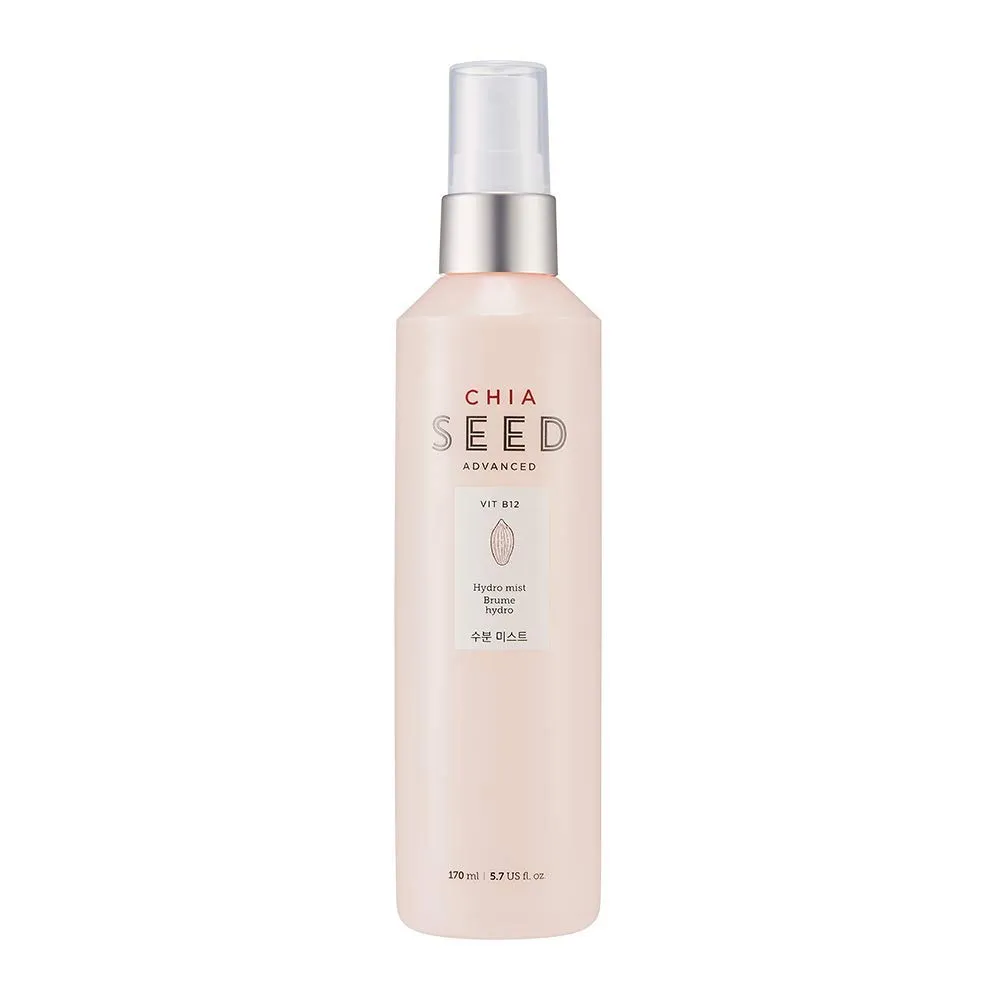 THE FACE SHOP Chia Seed Hydro Hydrating Mist | Mild Soothing Watery Mist with Instant Hydration & Soothes on Irritated Skin | Formulated for Intense, Upgraded & Hydrating Care, 5.5 Fl Oz