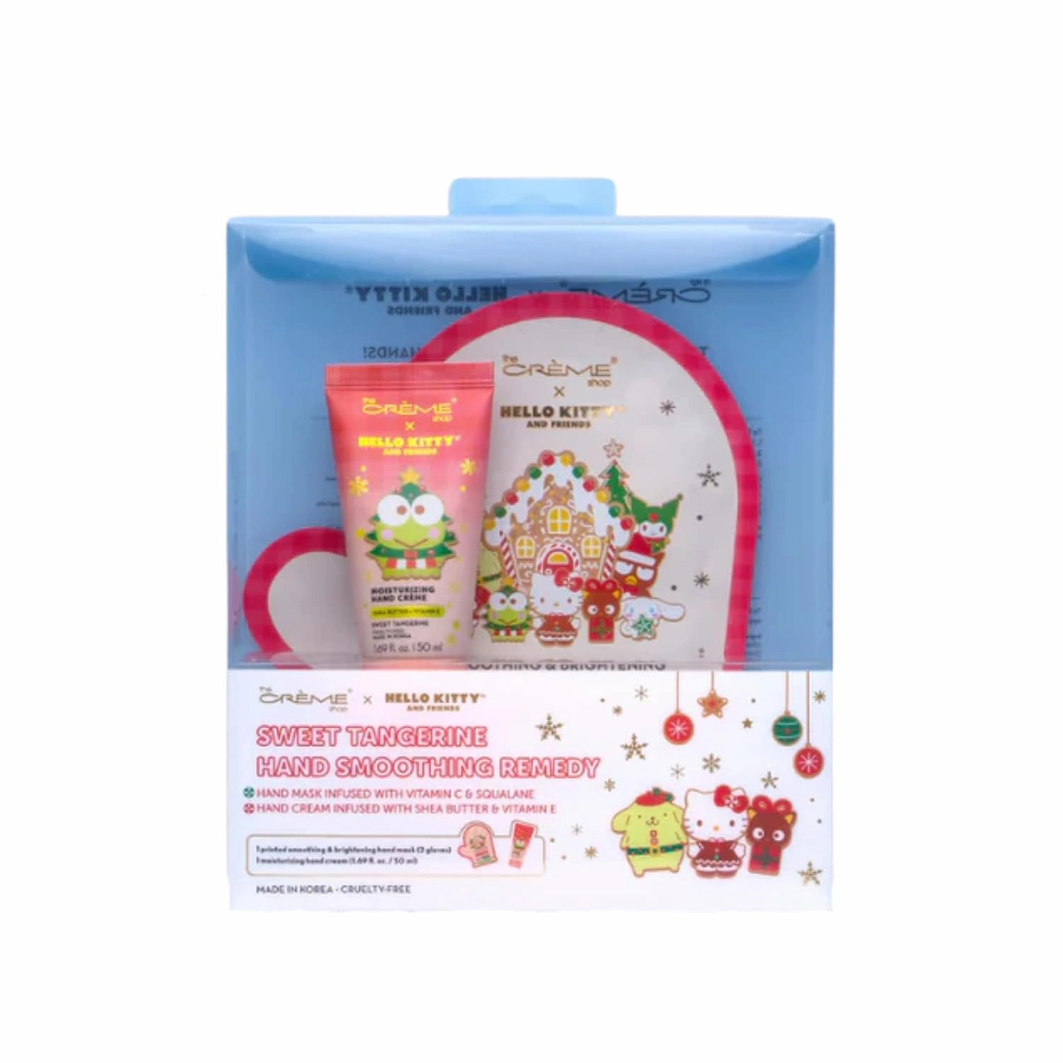 The Crème Shop x Hello Kitty Sweet Tangerine Hand Soothing Remedy - Moiturizing Hand Cream & Softening Hand Mask Gift Set